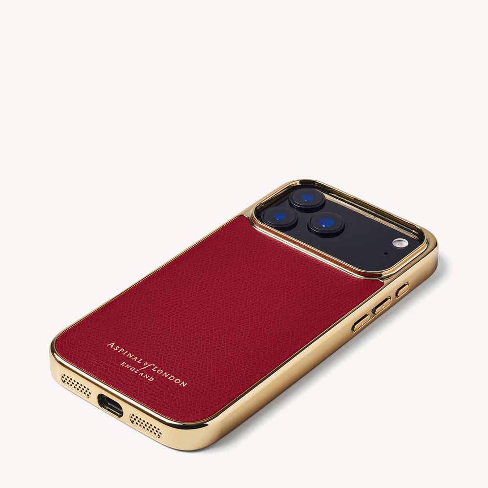 iPhone 17 Pro Max Case Cherry Red Soft Saffiano