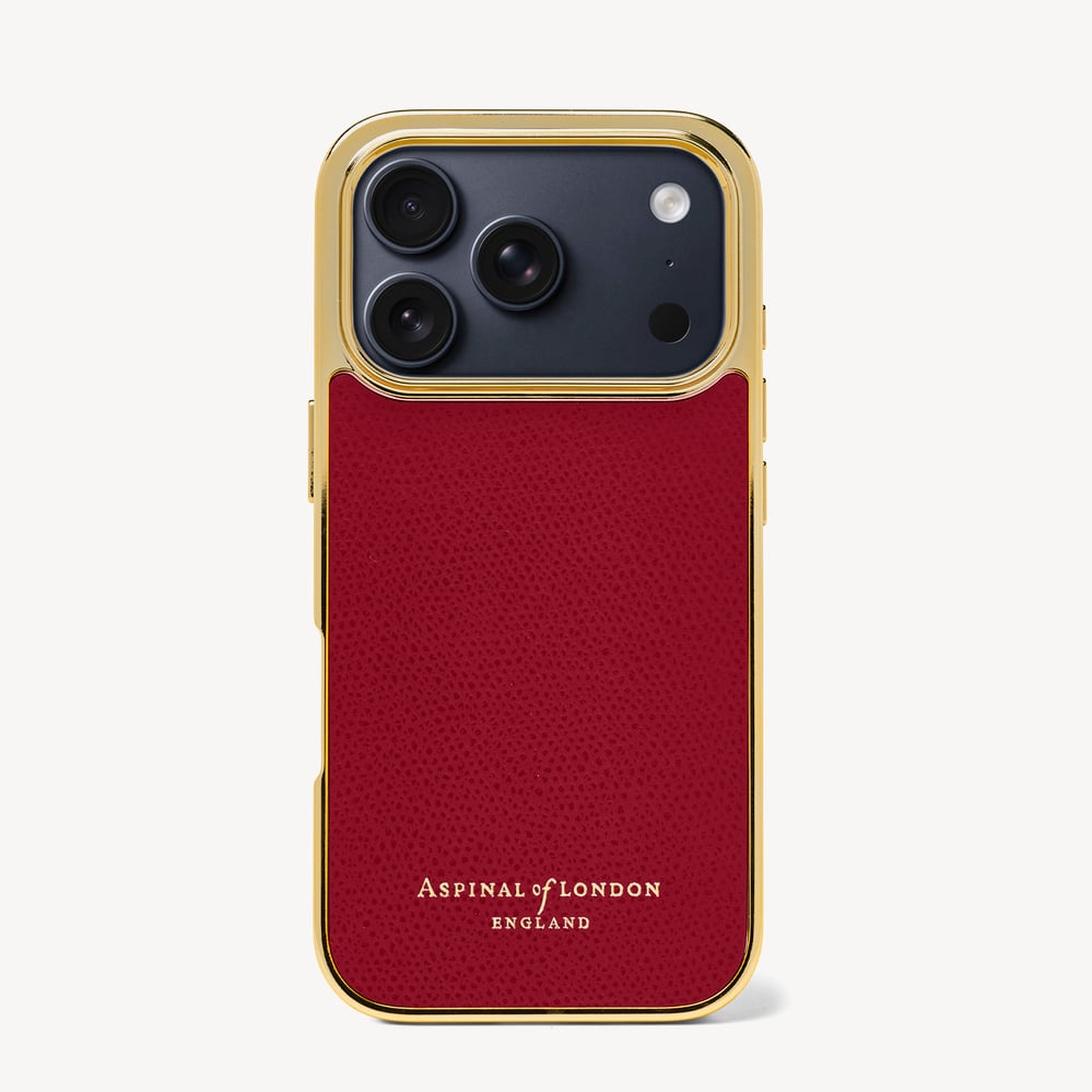 iPhone 17 Pro Case Cherry Red Soft Saffiano