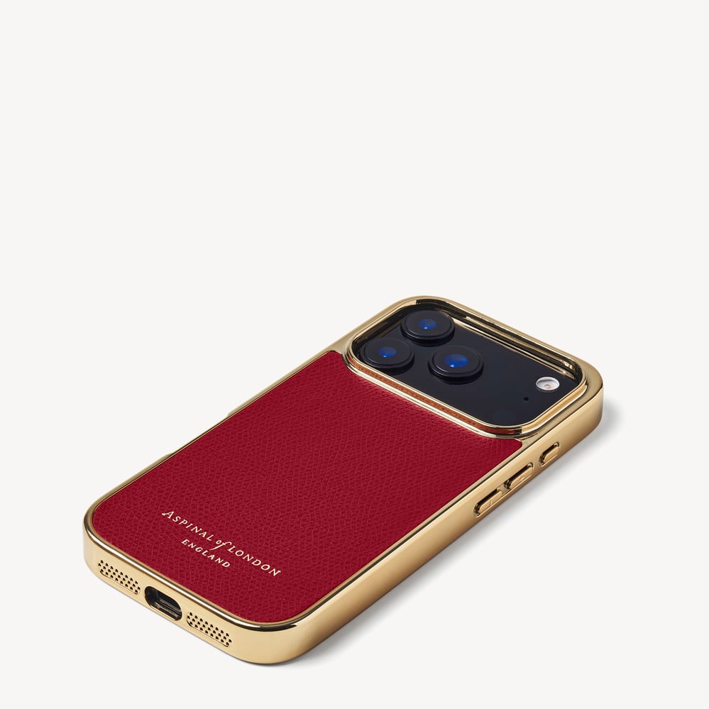 iPhone 17 Pro Case Cherry Red Soft Saffiano