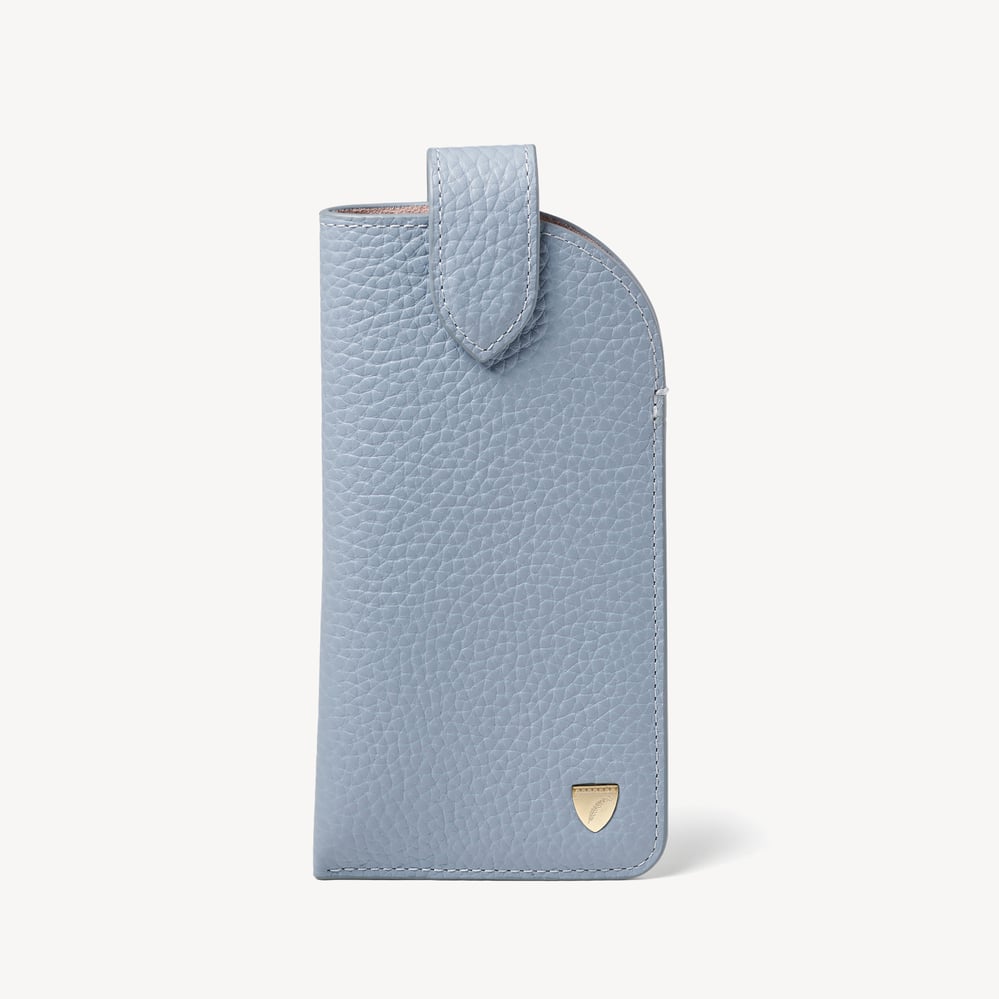 Glasses Case with Tab Sky Blue Pebble