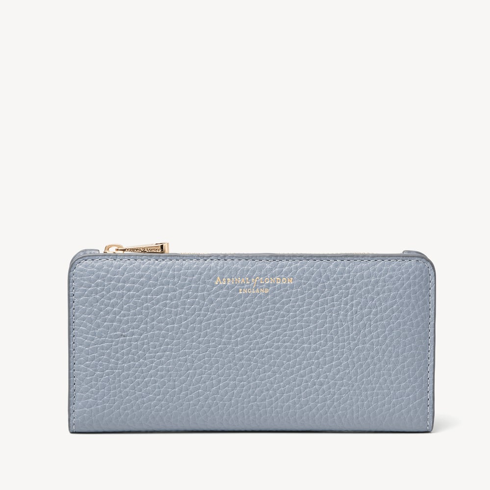 Mayfair Large Credit Card Wallet Sky Blue Pebble