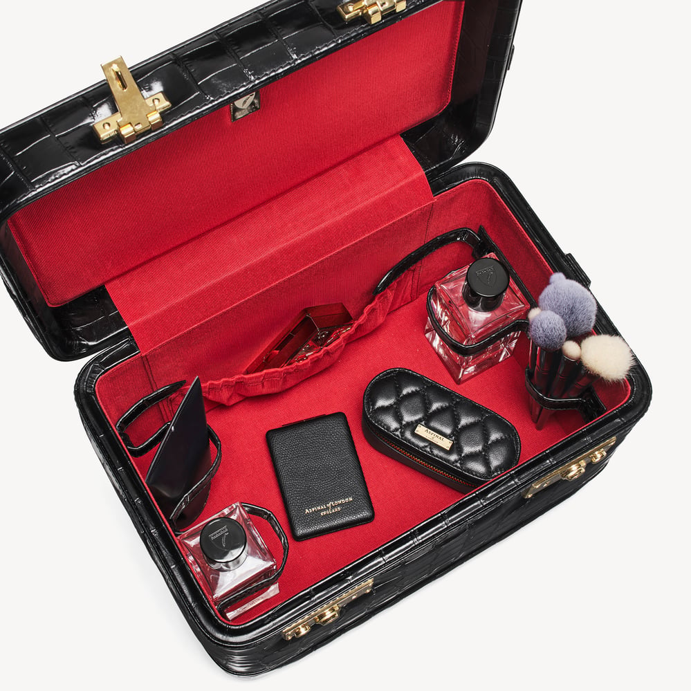 Vanity Case Deep Shine Black Croc