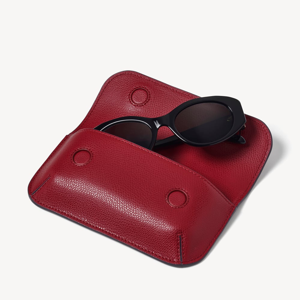 Ella Sunglasses Case Cherry Red Soft Saffiano