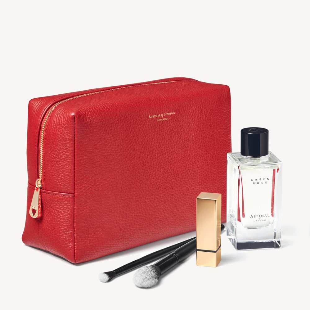 London Toiletry Bag Cardinal Red Pebble