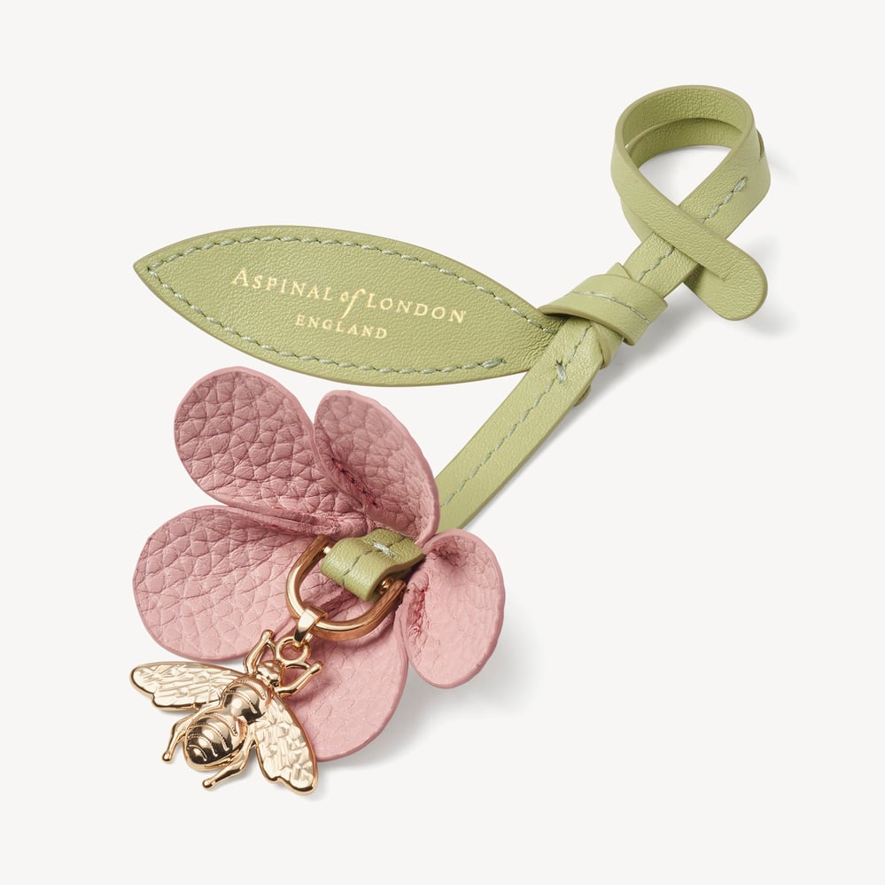 Wildflower & Bee Charm Blush Pink Pebble