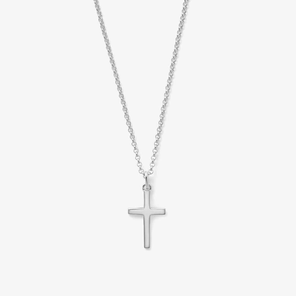 Cross Pendant Necklace Sterling Silver 925