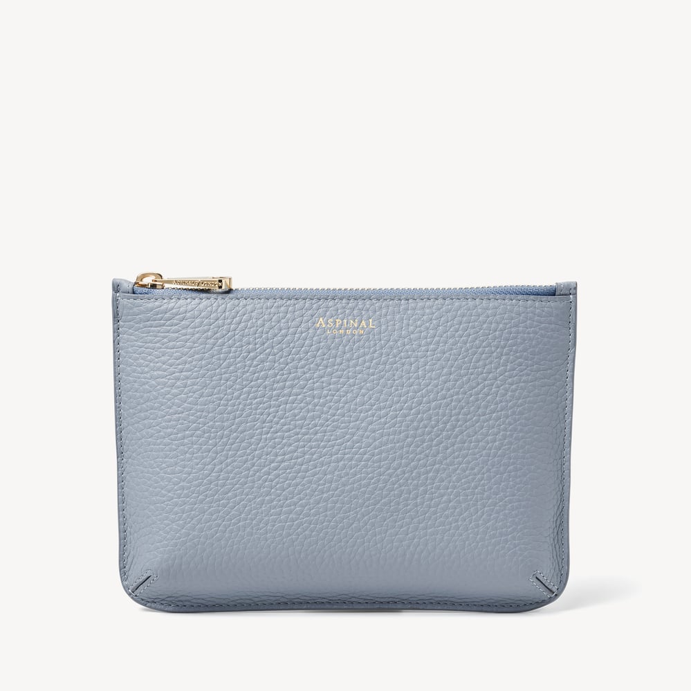 Medium Ella Pouch Sky Blue Pebble