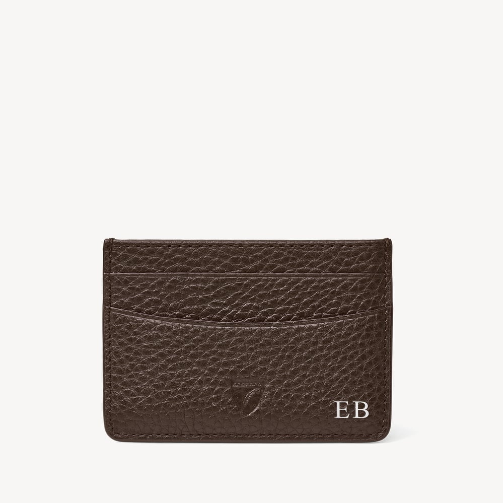 Slim Credit Card Holder Chocolate Pebble