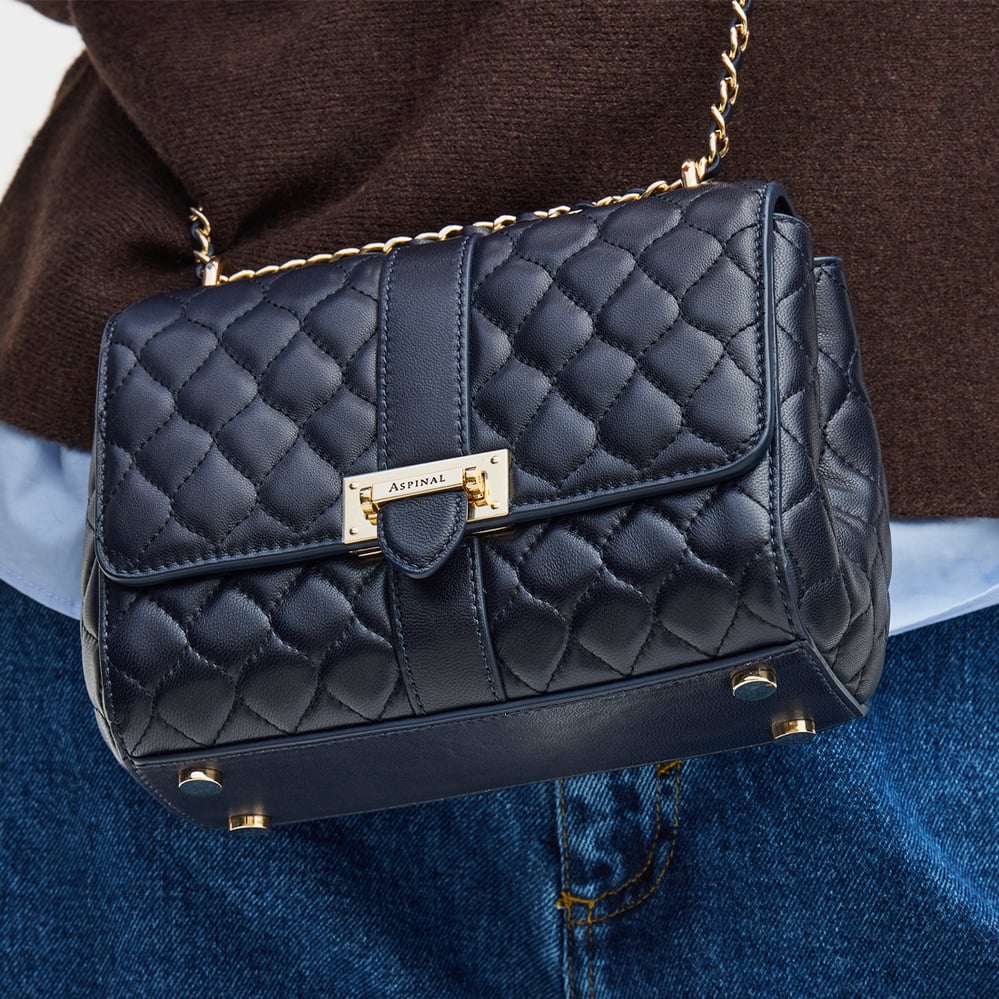 Lottie Navy Quilted Nappa