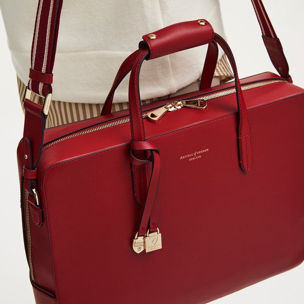 The Brook Street Cherry Red Soft Saffiano