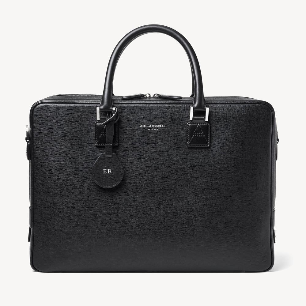 Men's Perso Charm Black Saffiano