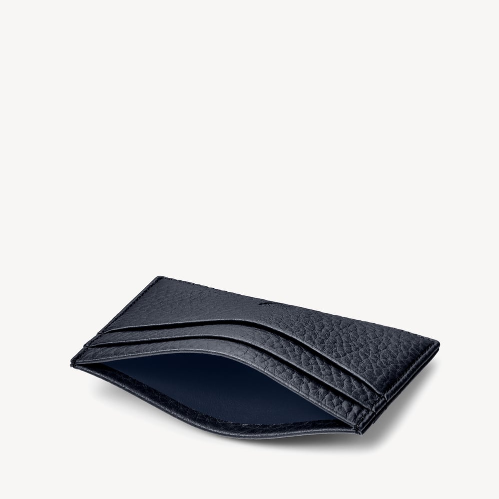 Slim Credit Card Holder Navy Pebble