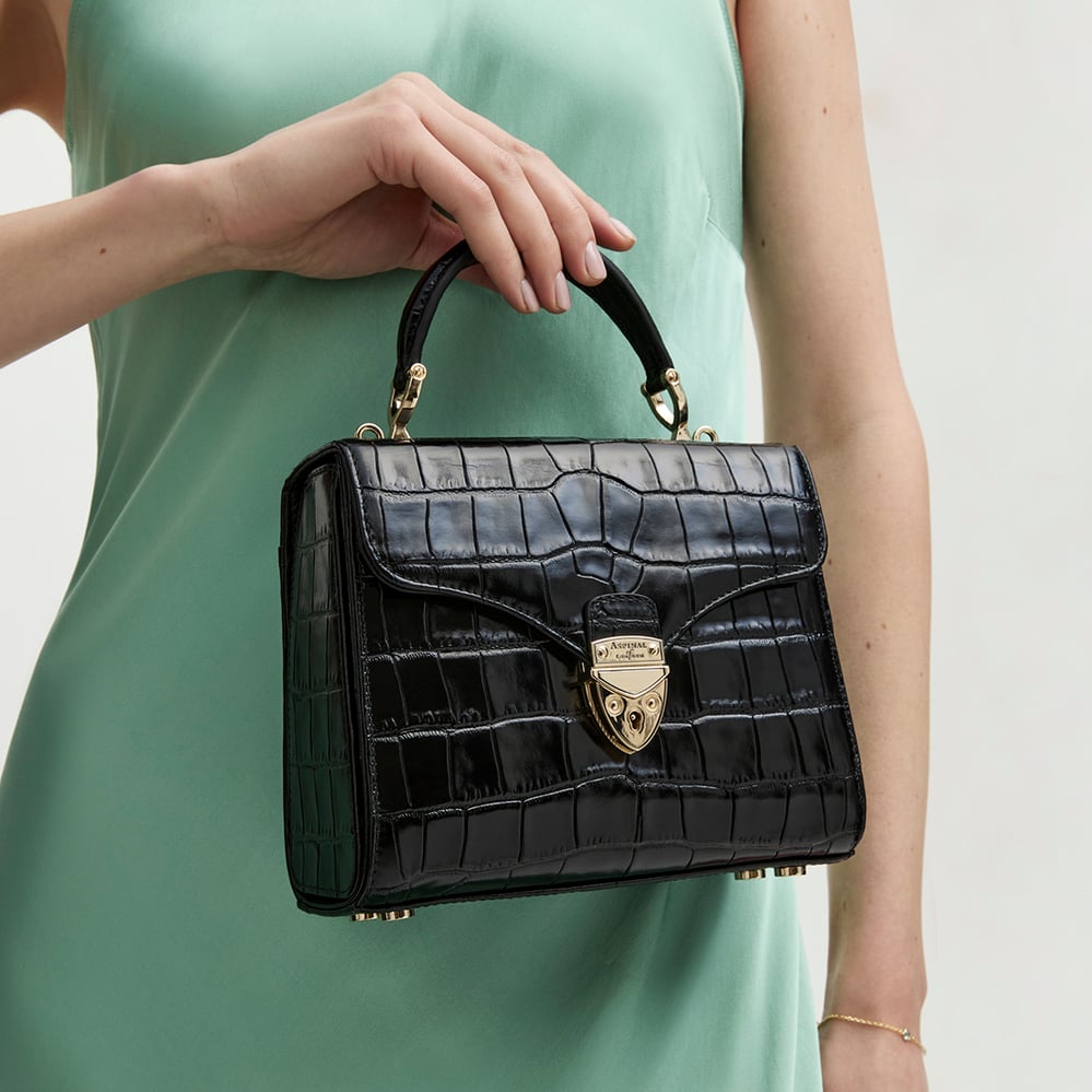 Midi Mayfair® Deep Shine Black Croc