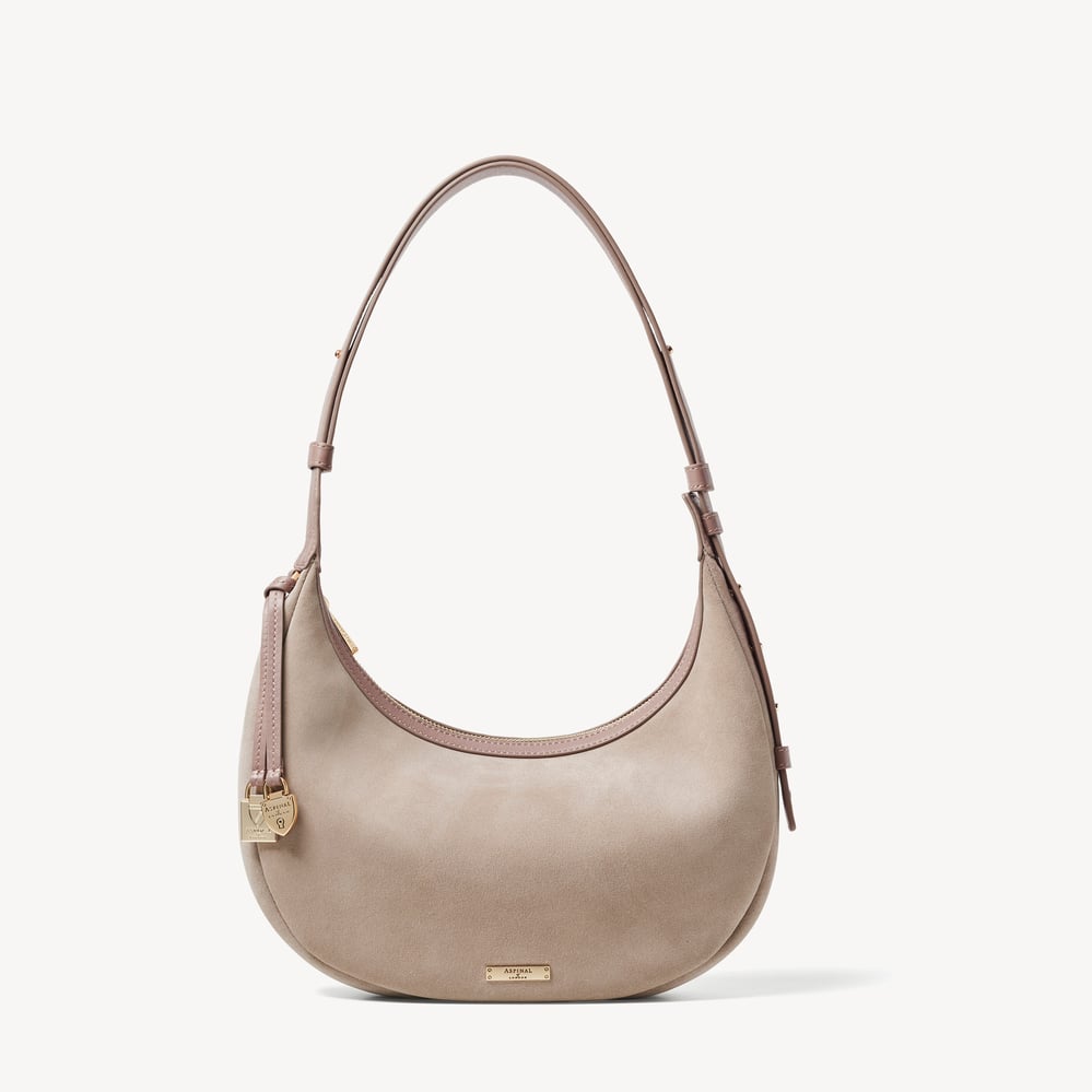 Soho Small Crescent Moleskin Suede