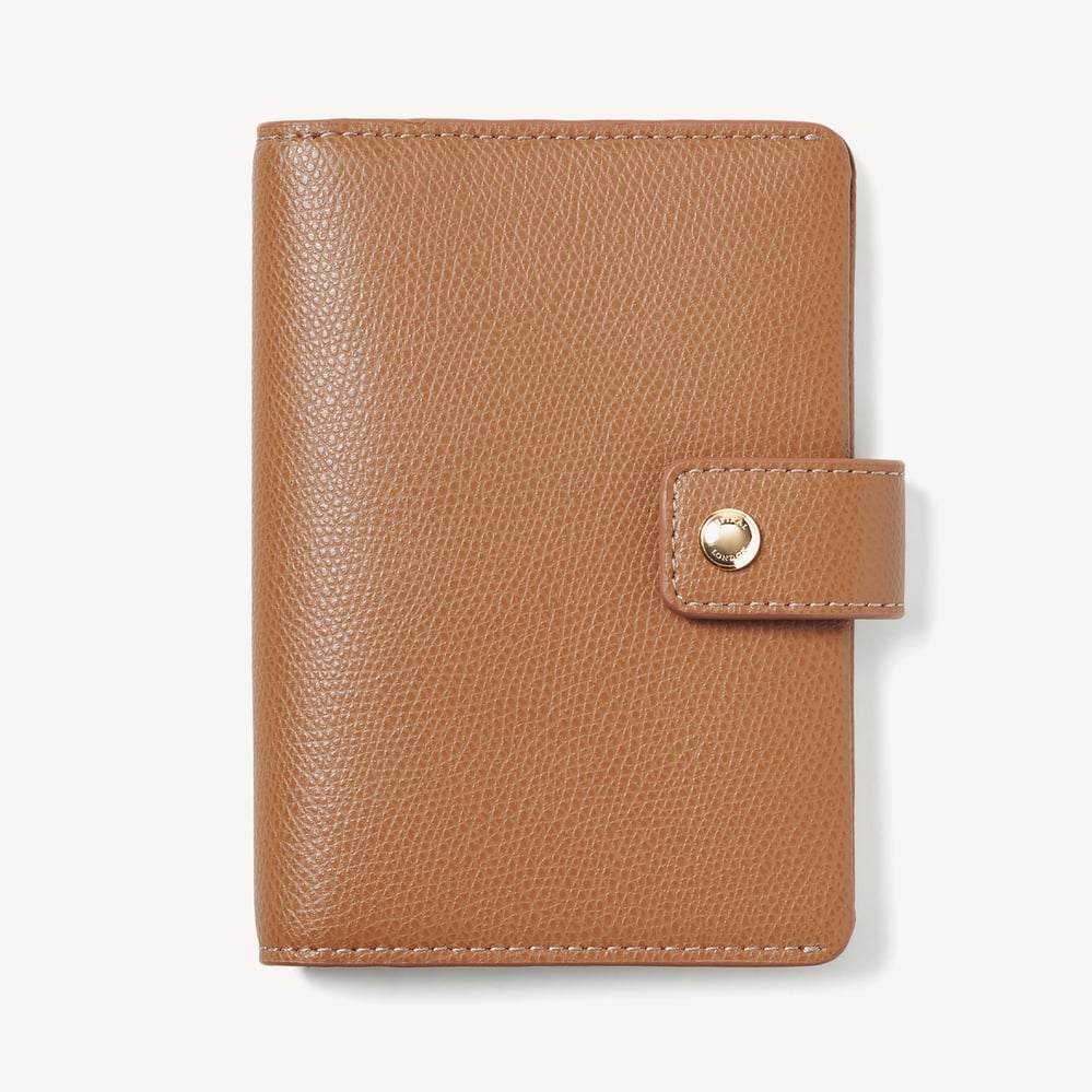 Duo Passport Cover Caramel Soft Saffiano