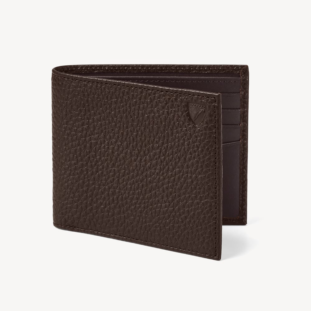 8 Card Billfold Wallet Chocolate Pebble