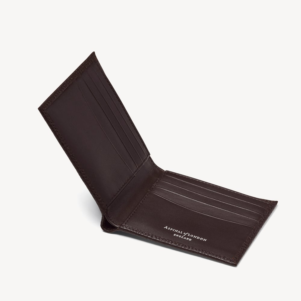 8 Card Billfold Wallet Chocolate Pebble
