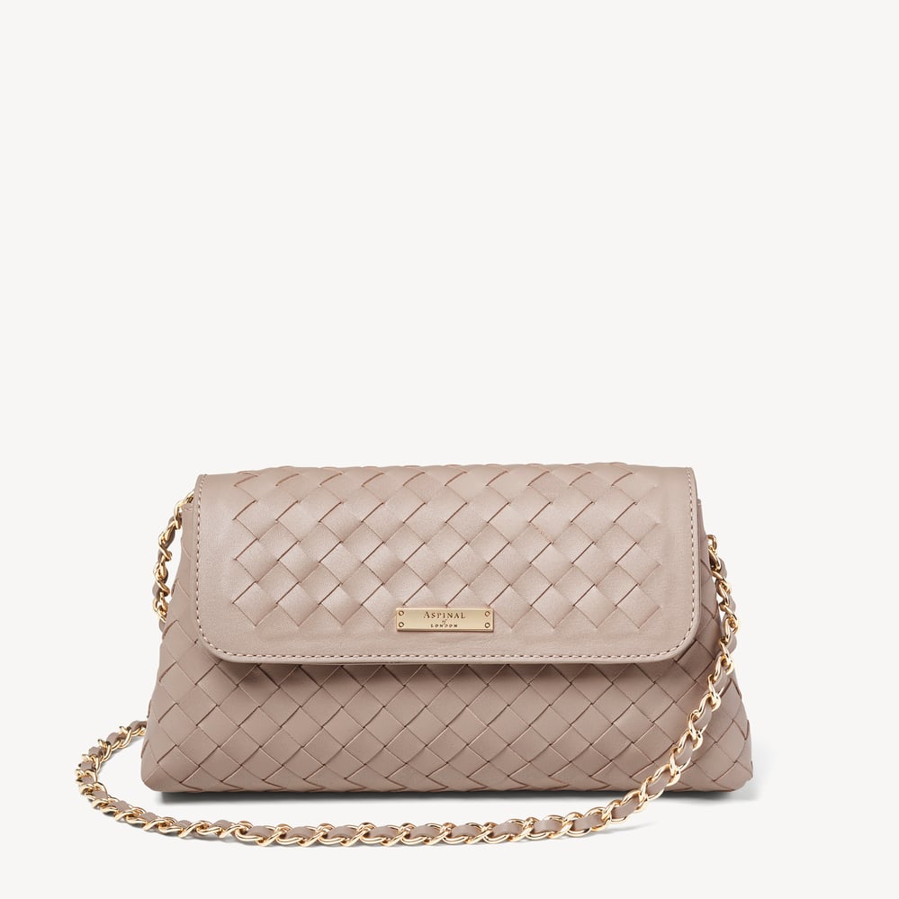 Sunrise Sunset Clutch Moleskin Woven Leather