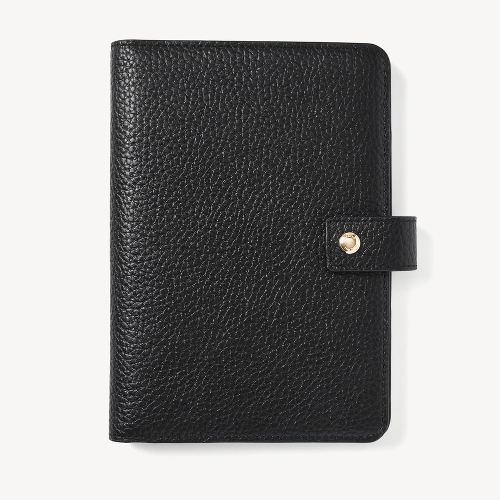 Deluxe Family Travel Wallet Black Pebble