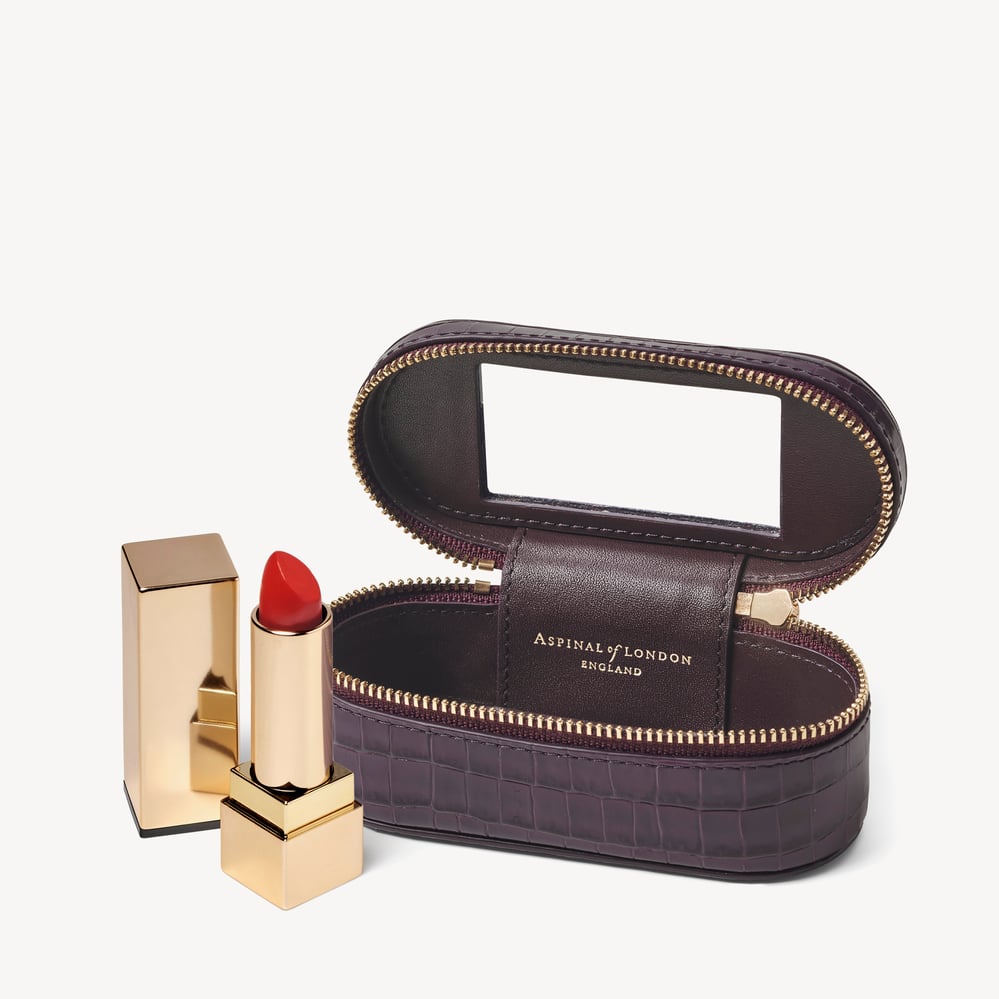Handbag Tidy All Deep Shine Fig Small Croc