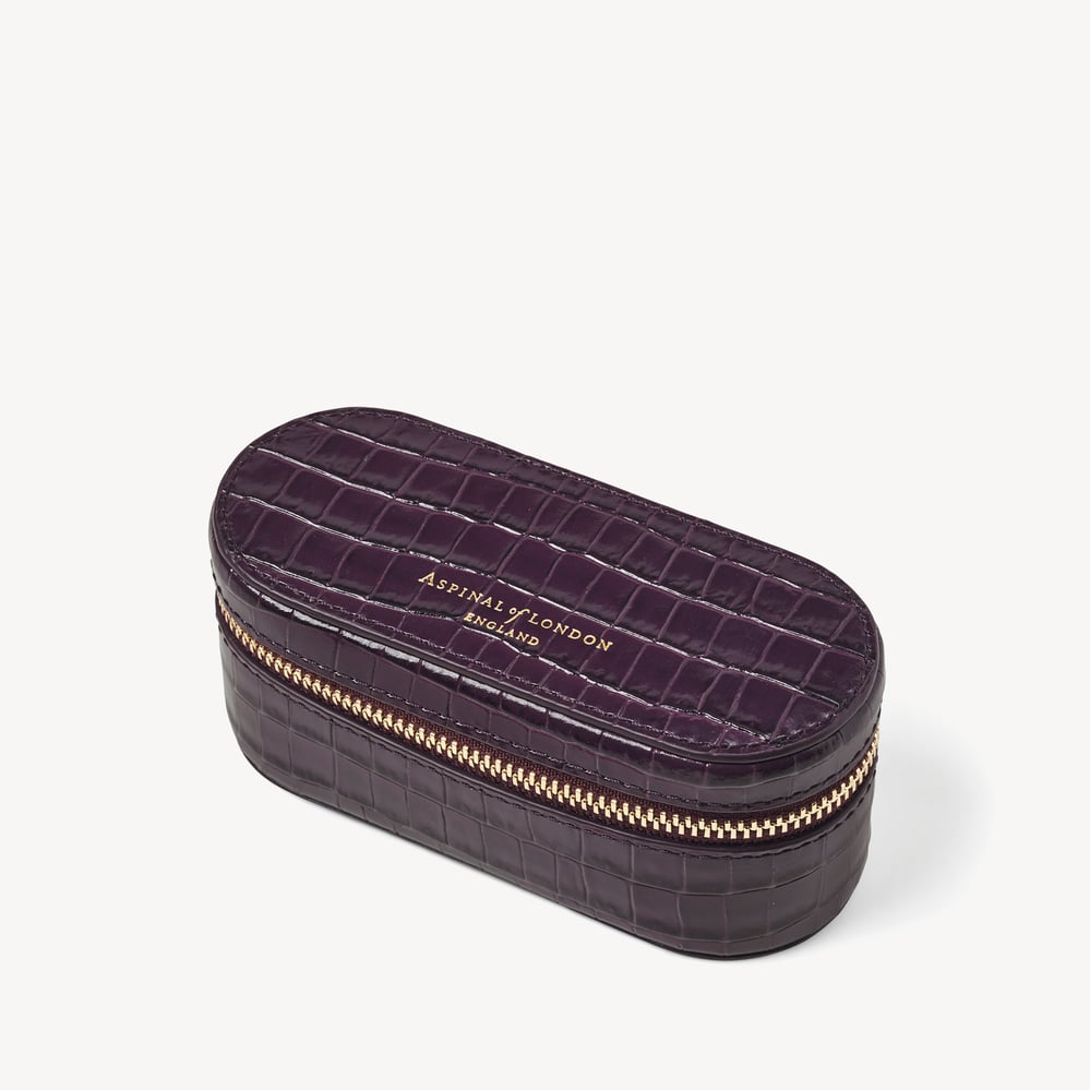 Handbag Tidy All Deep Shine Fig Small Croc