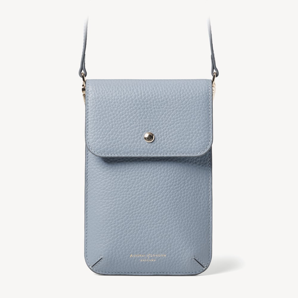 Duo Phone Crossbody Pouch Sky Blue Pebble