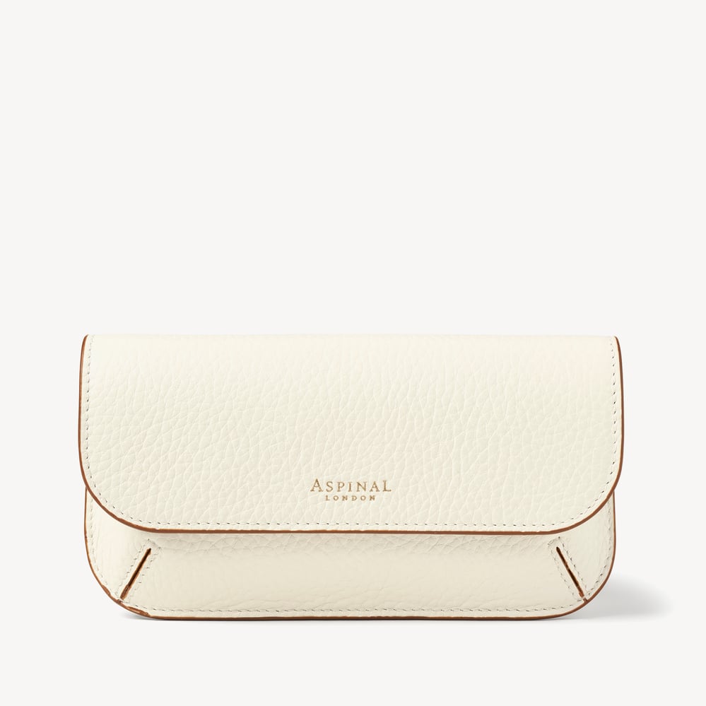 Ella Sunglasses Case Ivory Pebble