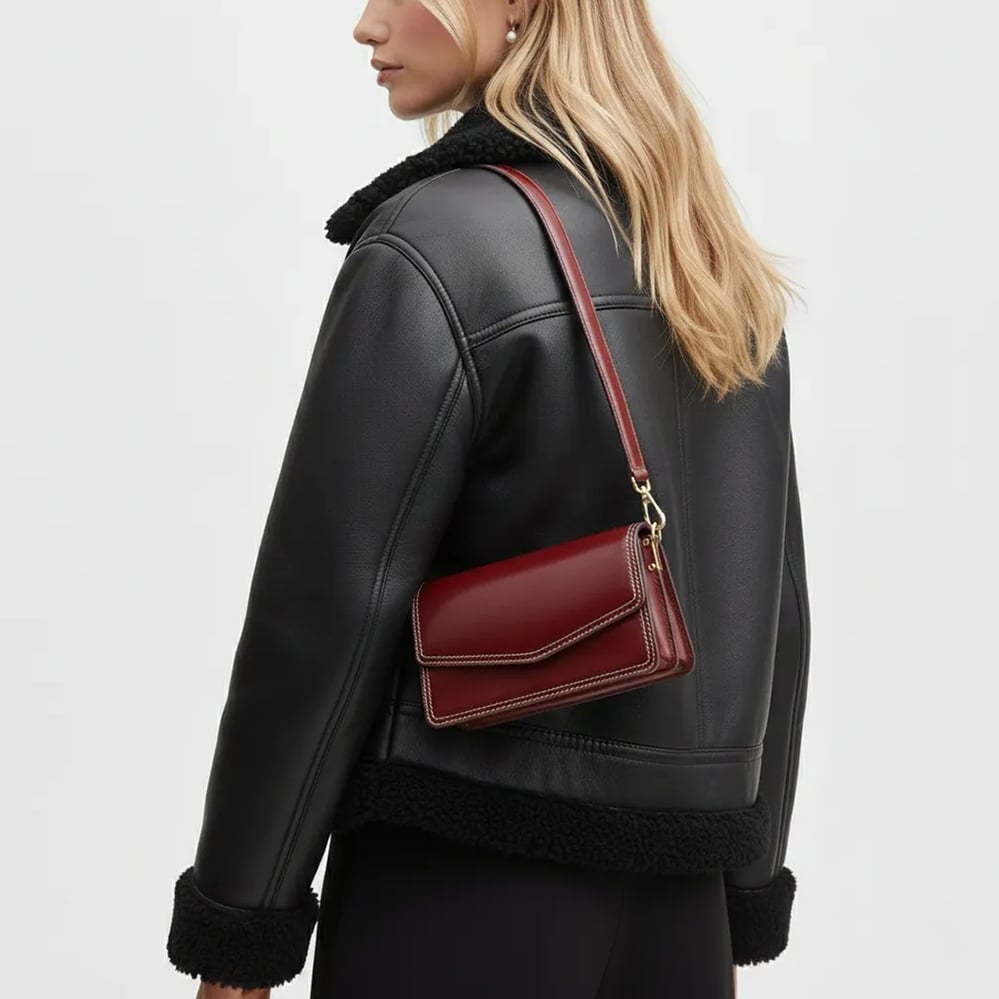 Eliza Clutch Smooth Merlot