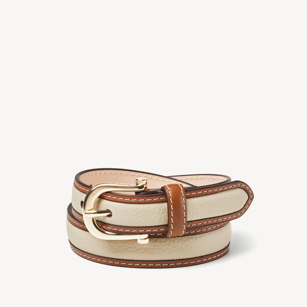 Bella Waist Belt Natural Milled Pebble & Smooth Tan