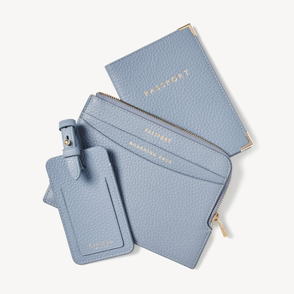 Zipped Travel Collection Sky Blue Pebble
