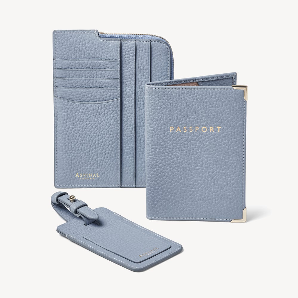 Zipped Travel Collection Sky Blue Pebble