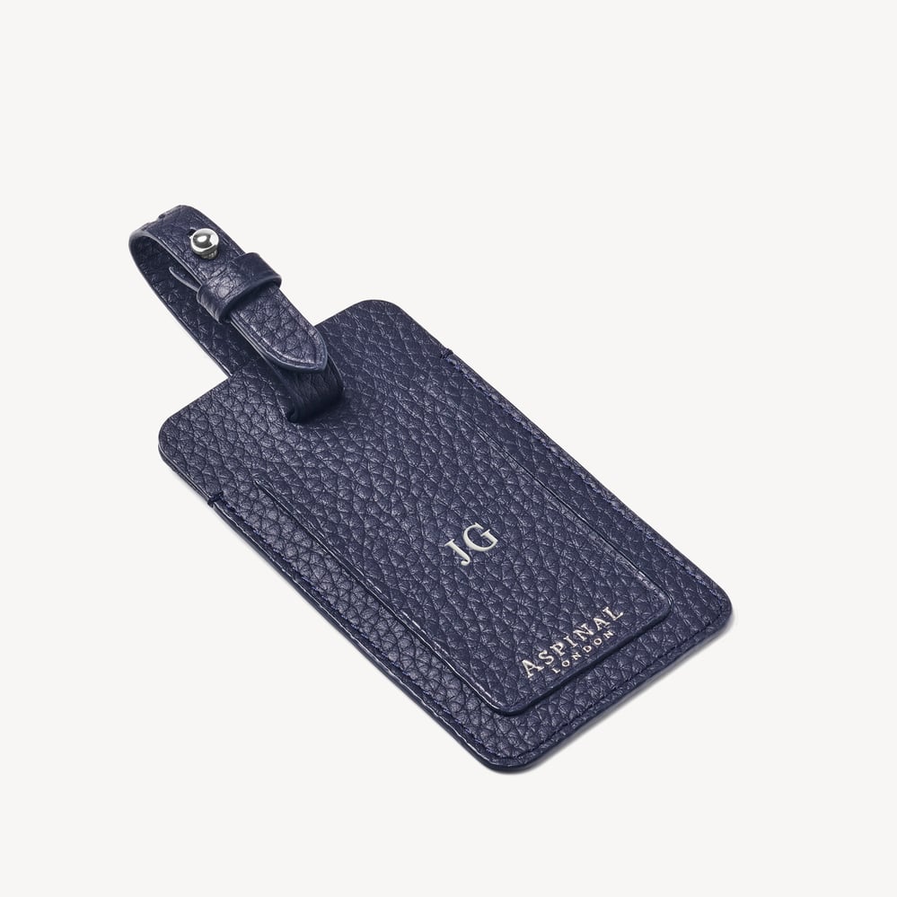 Luggage Tag Navy Pebble