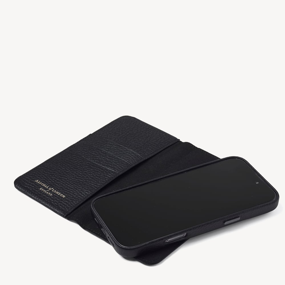 iPhone 16 Pro Max Magnetic Card Case Black Pebble