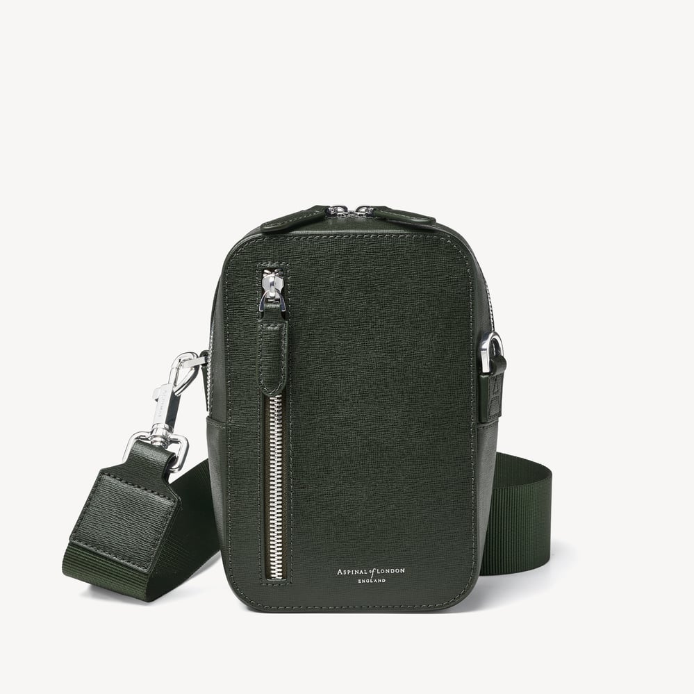Reporter North South Forest Green Saffiano