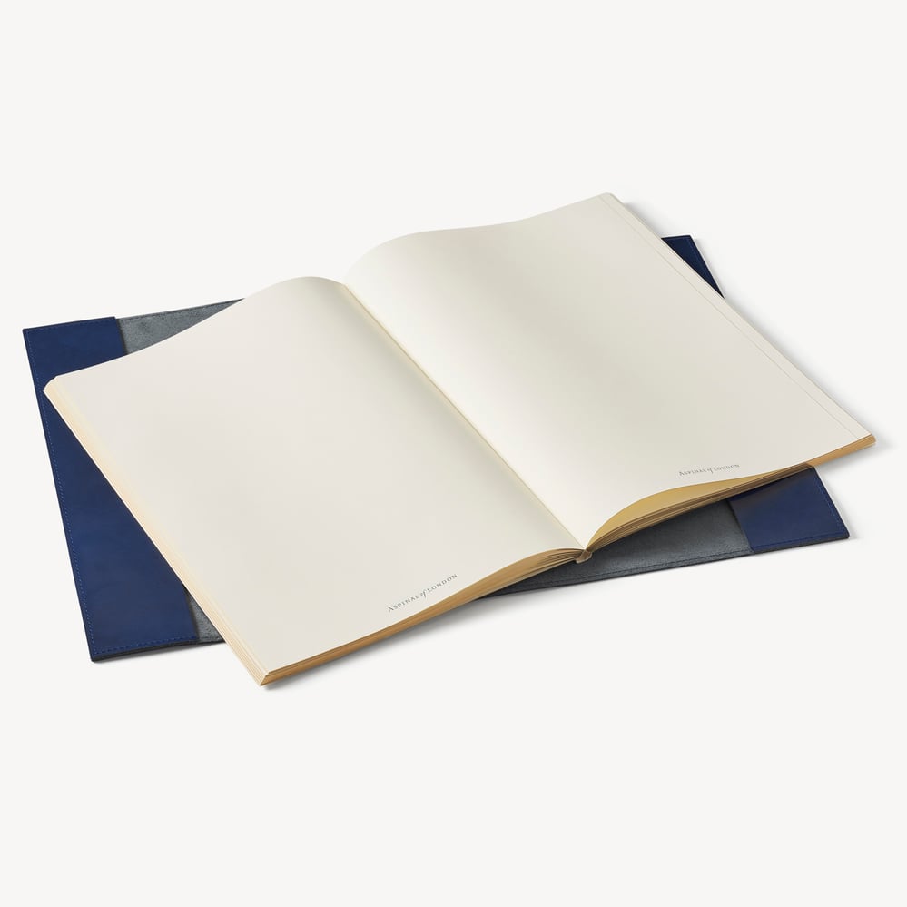 A4 Refillable Luxury Journal Smooth Royal Sapphire Blue