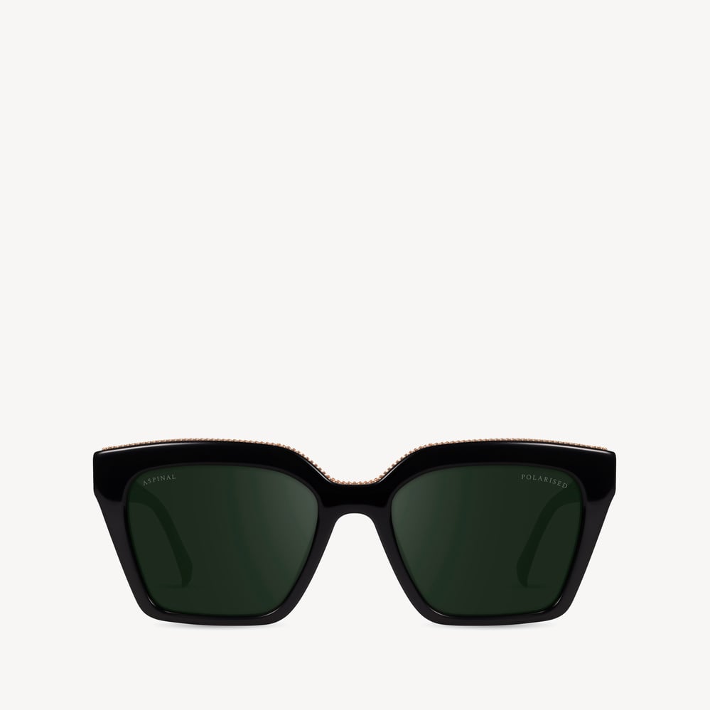 Ava Square Sunglasses Black 