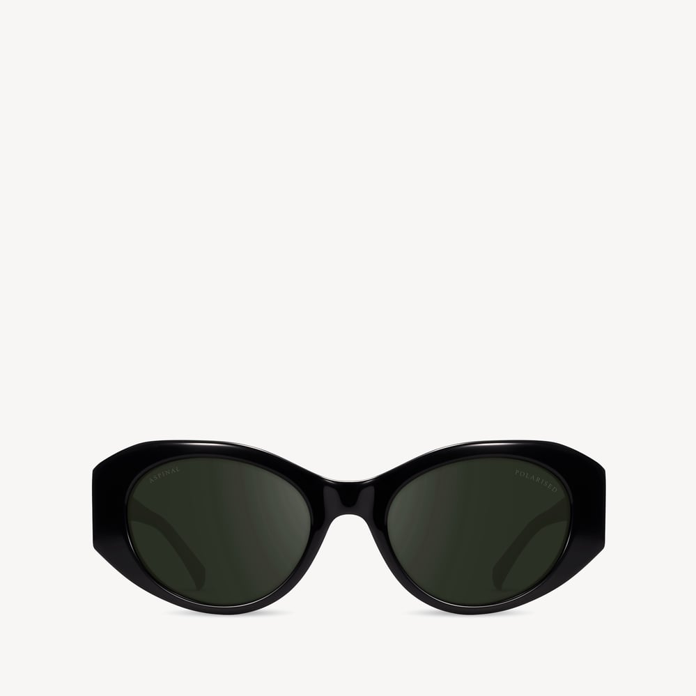 Evie Oval Sunglasses Black 