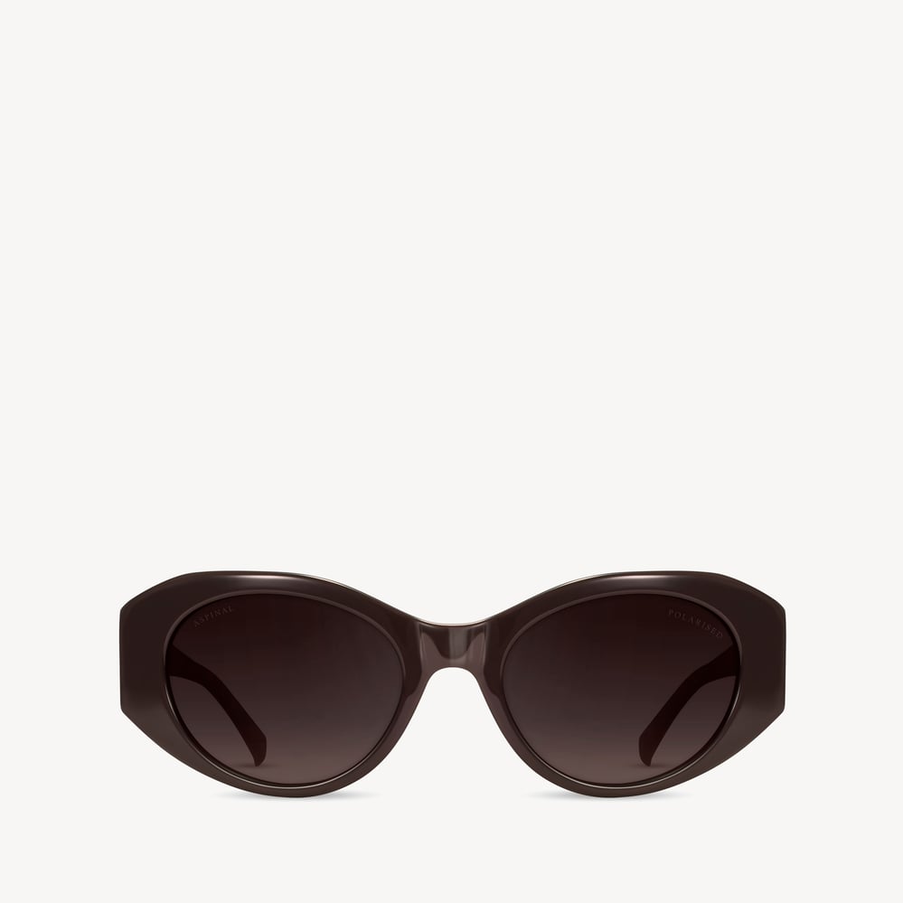 Evie Oval Sunglasses Chocolate 