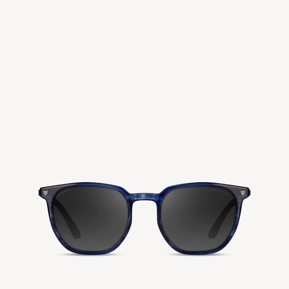Helios Round Sunglasses Dark Blue Striation