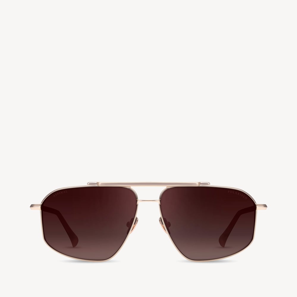 Monte Carlo Aviator Sunglasses Light Gold Stainless Steel