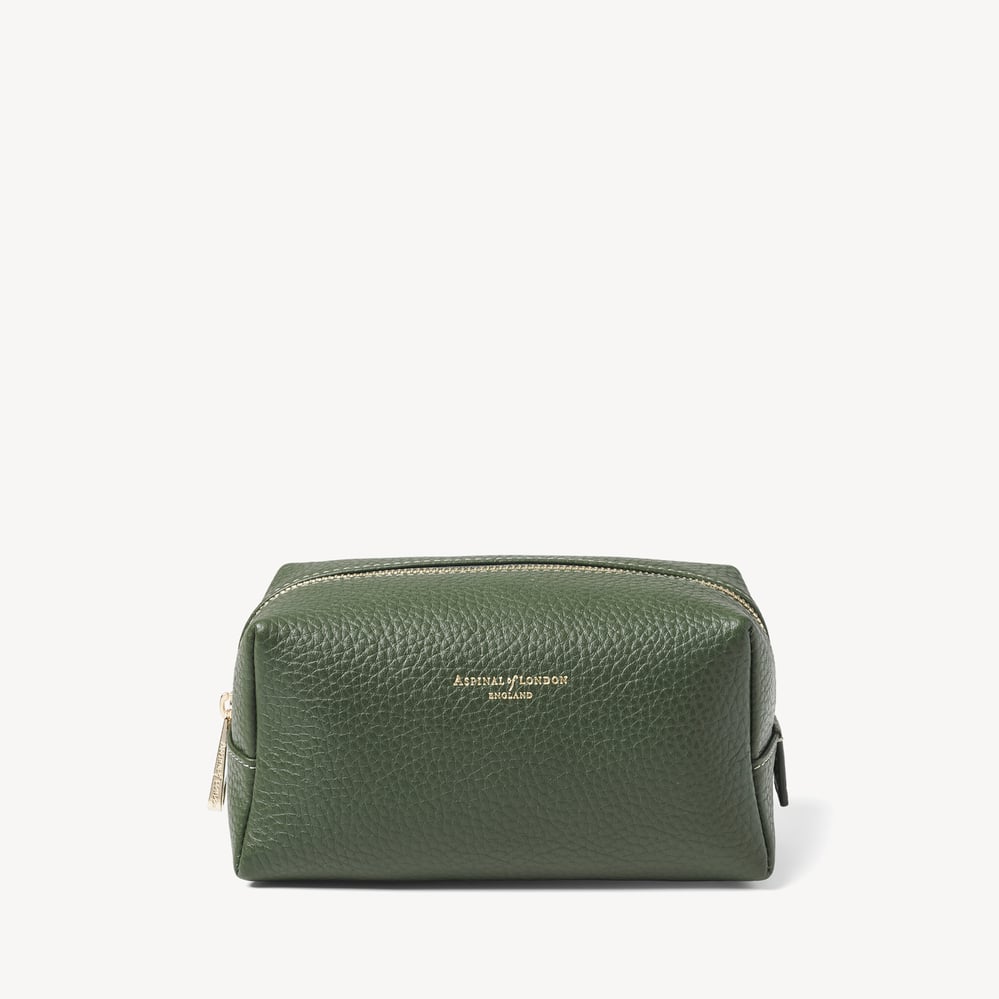 London Makeup Bag Racing Green Pebble