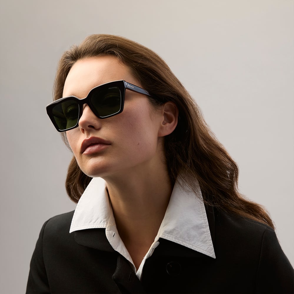 Ava Square Sunglasses Black 