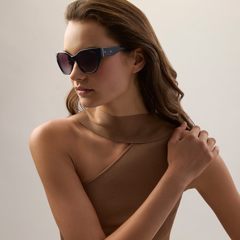 Ivy Cat-Eye Sunglasses Black 