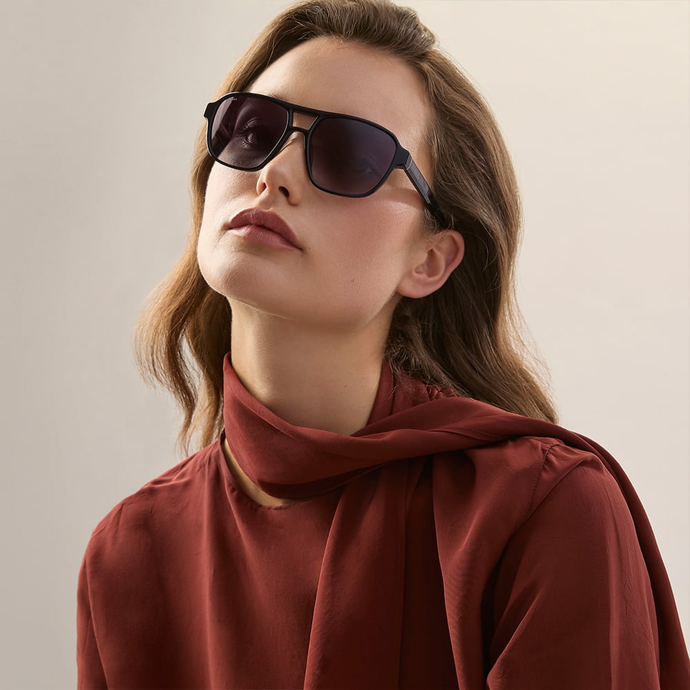 St Barts Aviator Sunglasses Black 