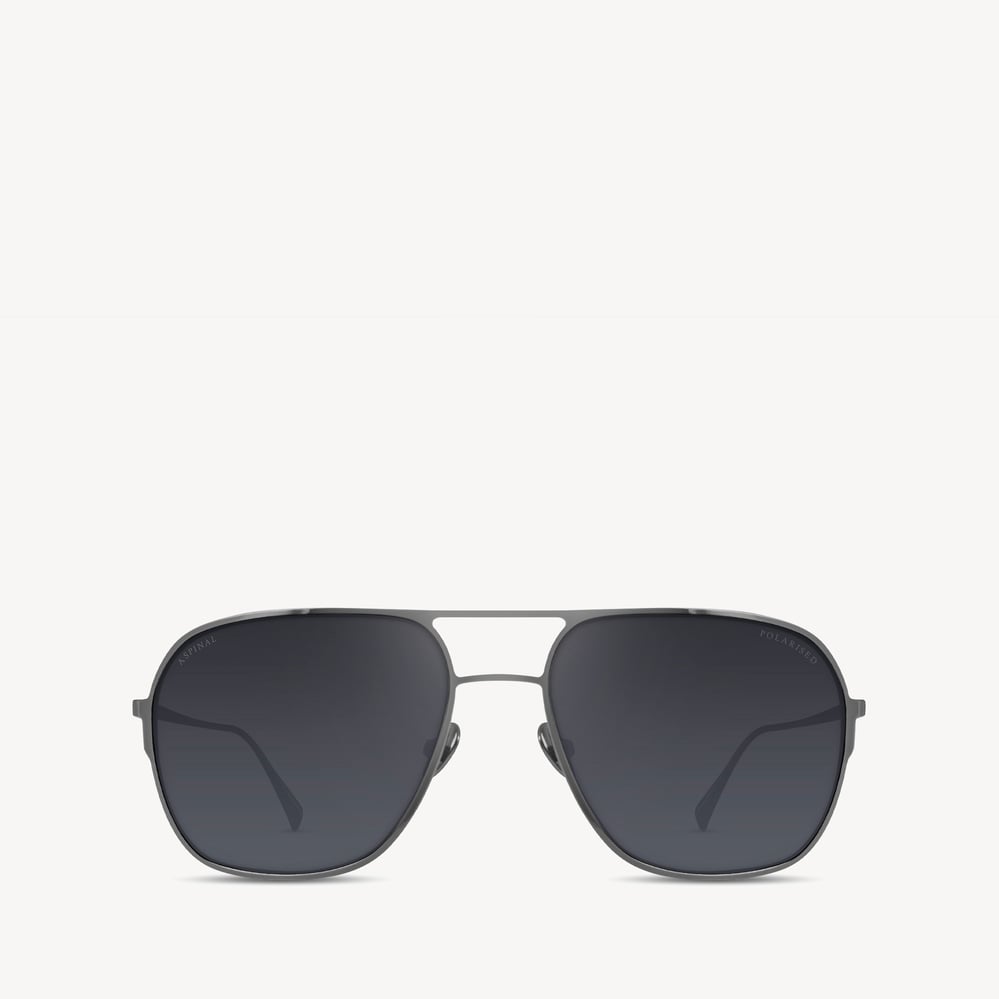 Maranello Aviator Sunglasses Gunmetal Stainless Steel