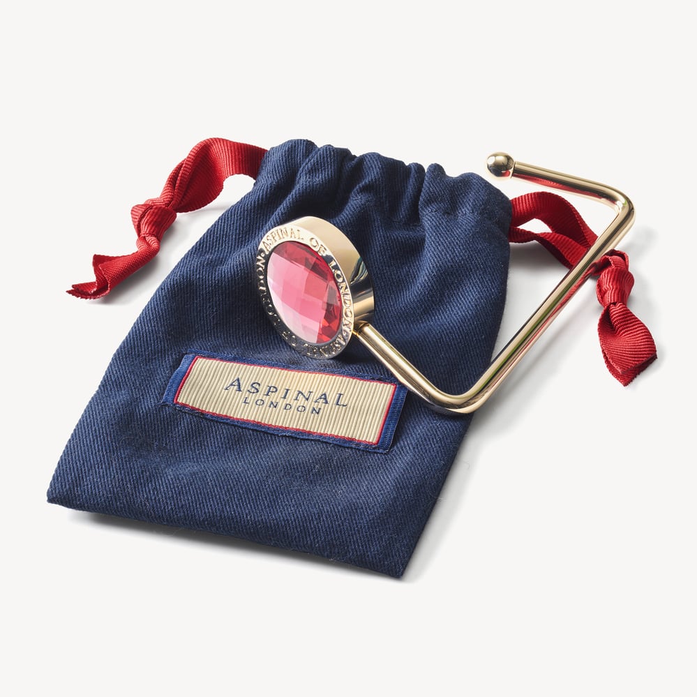 Aspinal Handbag Hook Blush Pink Crystal