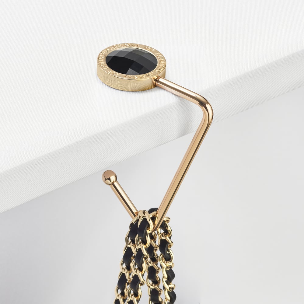 Aspinal Handbag Hook Black Crystal