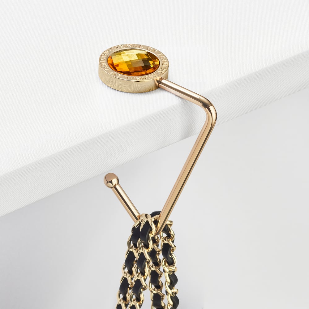 Aspinal Handbag Hook Gold Crystal