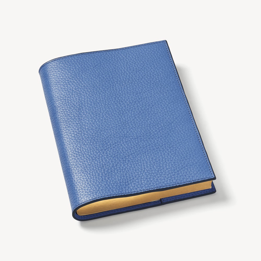 A5 Refillable Luxury Journal Capri Blue Pebble with Soft Suede Lining