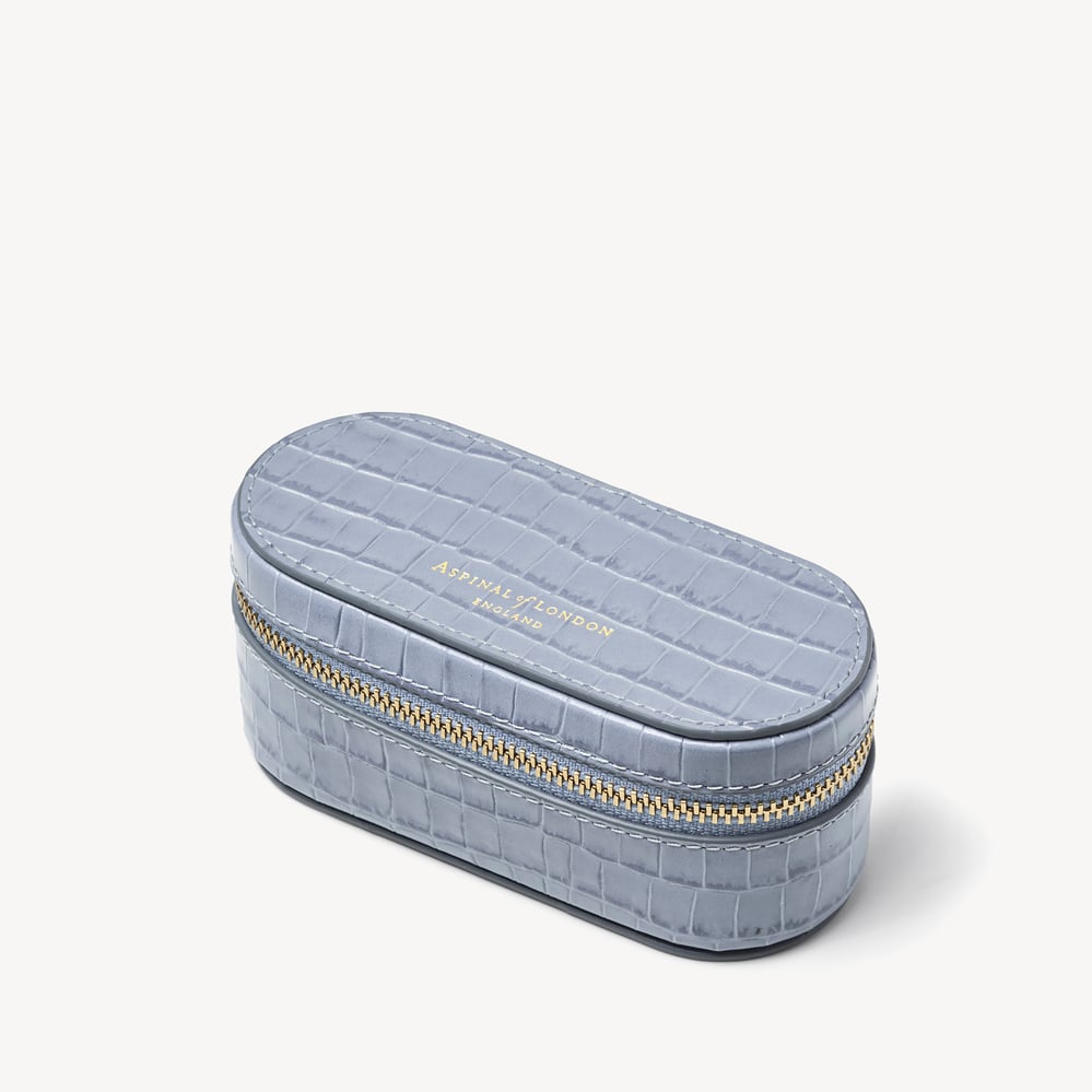 Handbag Tidy All Deep Shine Sky Blue Small Croc